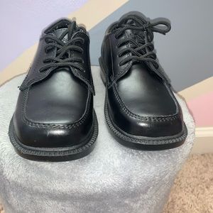 Boys Black Lace-up Dress Shoes